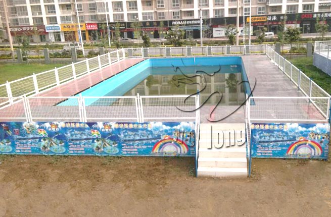 支架游泳池――孩子们暑假里的移动游泳馆