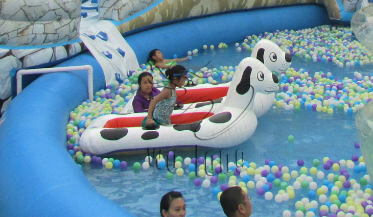 黑点狗趣味水上漂浮物儿童嬉水休闲运动水上游乐设施