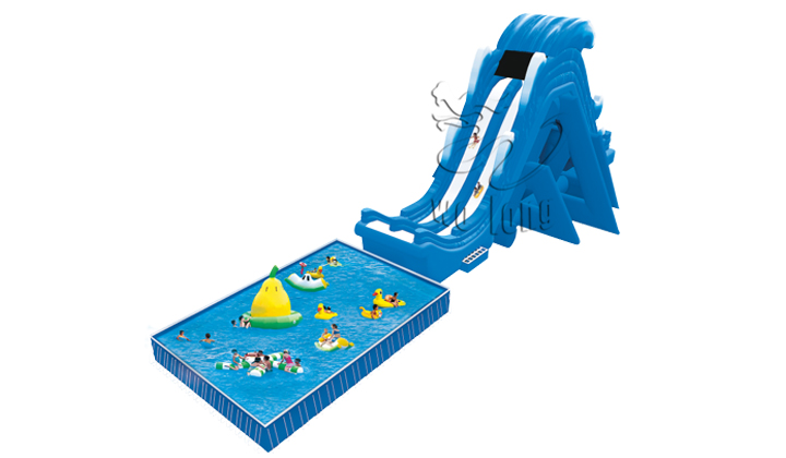飞人滑梯2016年夏季水乐园新款趣味充气水滑梯